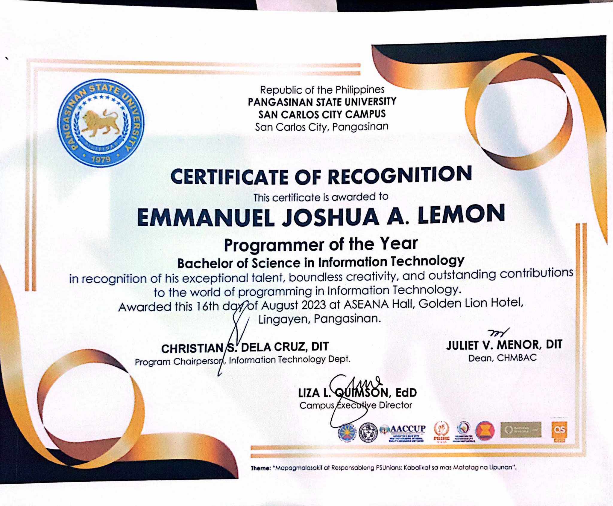 Programmer Of The Year